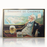 Vintage Brasserie de Charmes Poster - Classic Retro Advertising Art