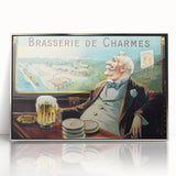 Vintage Brasserie de Charmes Poster - Classic Retro Advertising Art