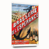 Vintage Brasserie de l’Espérance Poster - Retro Beer Advertising Art