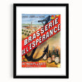 Vintage Brasserie de l’Espérance Poster - Retro Beer Advertising Art