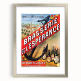 Vintage Brasserie de l’Espérance Poster - Retro Beer Advertising Art