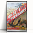 Vintage Brasserie de l’Espérance Poster - Retro Beer Advertising Art