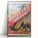 Vintage Brasserie de l’Espérance Poster - Retro Beer Advertising Art