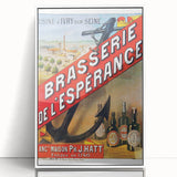 Vintage Brasserie de l’Espérance Poster - Retro Beer Advertising Art