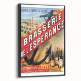 Vintage Brasserie de l’Espérance Poster - Retro Beer Advertising Art