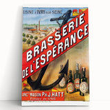 Vintage Brasserie de l’Espérance Poster - Retro Beer Advertising Art
