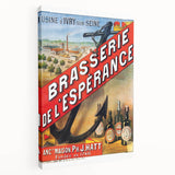 Vintage Brasserie de l’Espérance Poster - Retro Beer Advertising Art