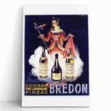 Vintage Brédon Cognac Poster - Classic French Advertising Art