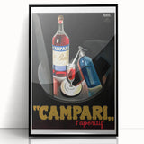 Vintage Campari Bitter Poster - Classic Italian Advertising Art