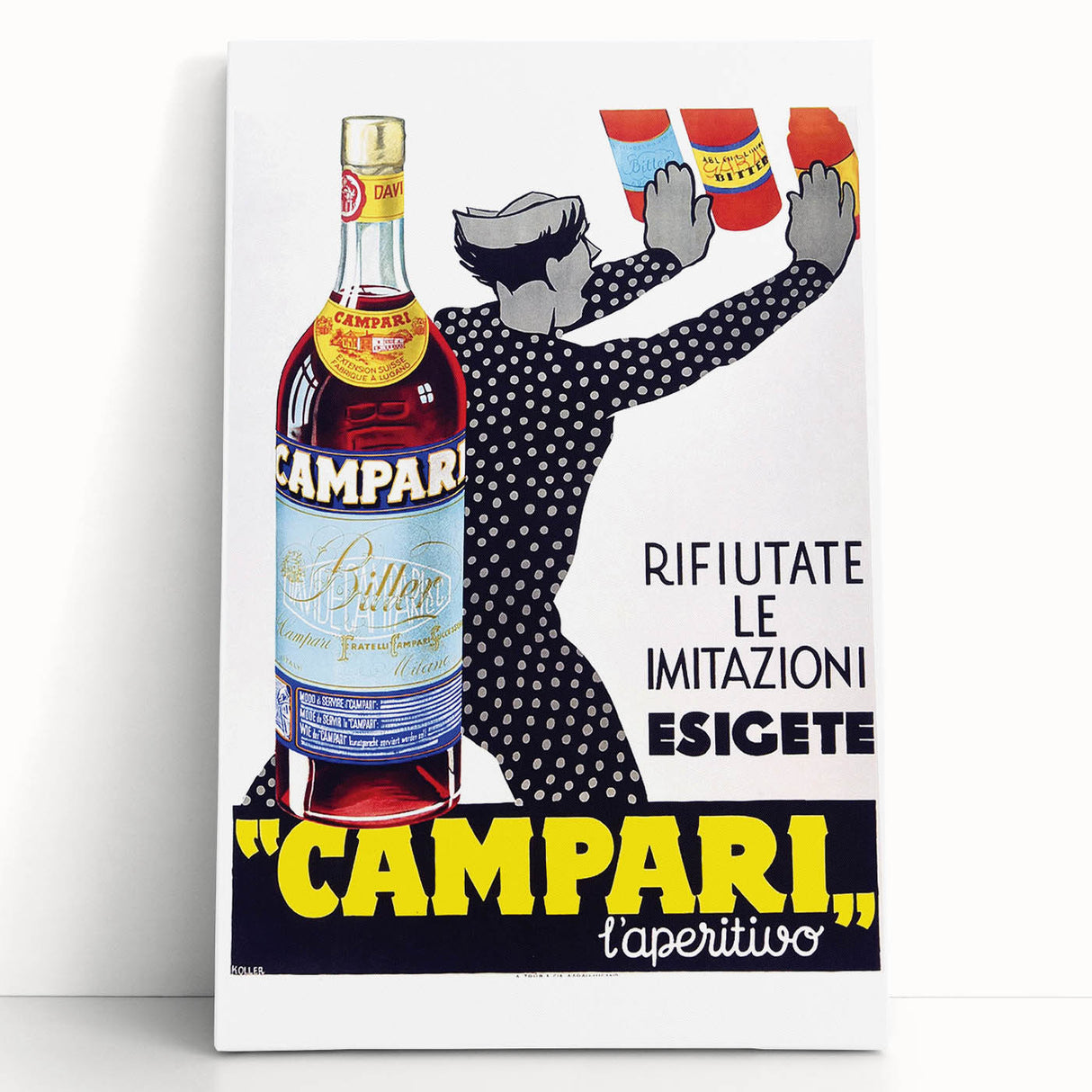 Vintage Campari Bitter Poster - Classic Italian Advertising Art