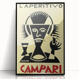 Vintage Campari "L'Aperitivo" Poster - Classic Italian Art by Depero