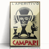 Vintage Campari "L'Aperitivo" Poster - Classic Italian Art by Depero