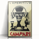 Vintage Campari "L'Aperitivo" Poster - Classic Italian Art by Depero