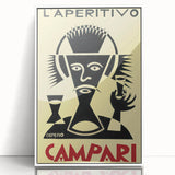 Vintage Campari "L'Aperitivo" Poster - Classic Italian Art by Depero