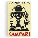 Vintage Campari "L'Aperitivo" Poster - Classic Italian Art by Depero