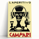 Vintage Campari "L'Aperitivo" Poster - Classic Italian Art by Depero