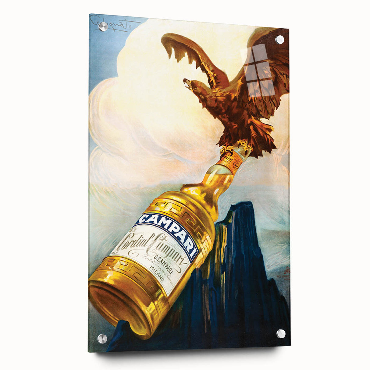 Vintage Advertising Poster - Campari Eagle Retro Wall Art