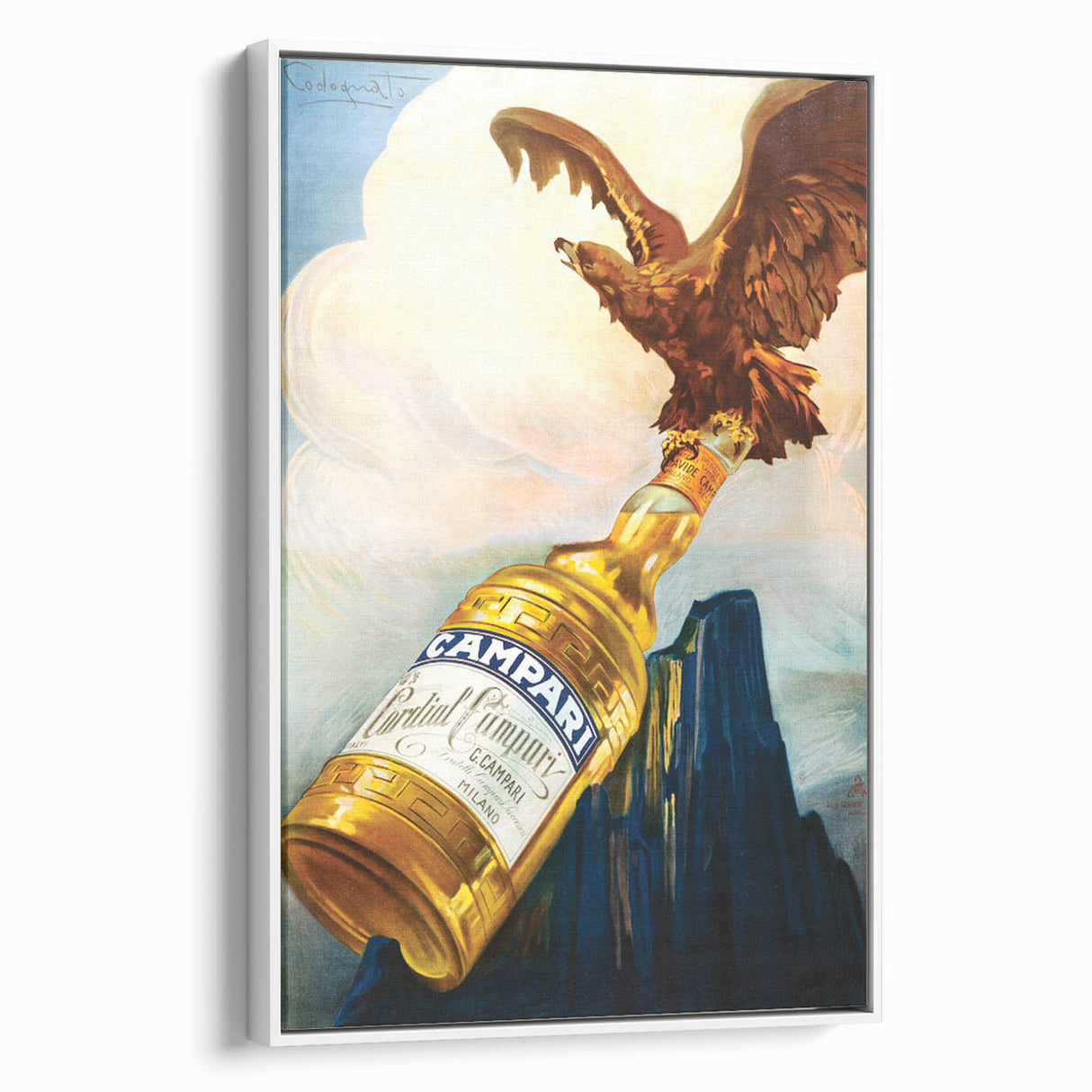 Vintage Advertising Poster - Campari Eagle Retro Wall Art