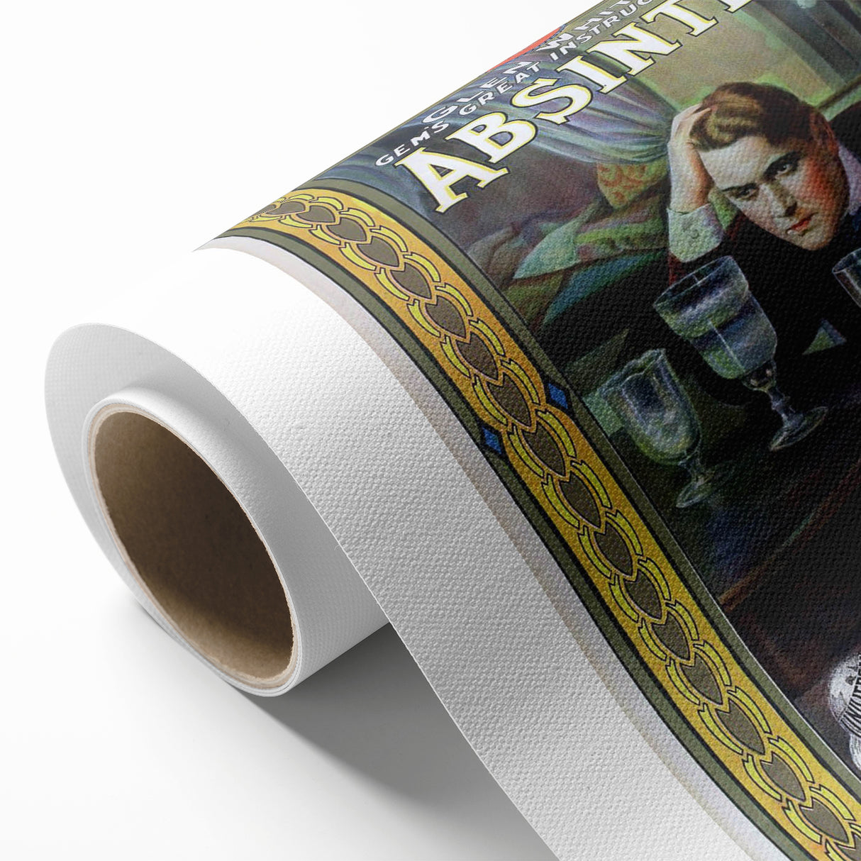 Absinthe Glen White Poster – Vintage Advertising Wall Art