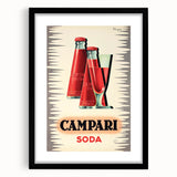 Vintage Campari Soda Poster - Classic Italian Advertising Art