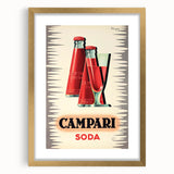 Vintage Campari Soda Poster - Classic Italian Advertising Art