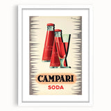 Vintage Campari Soda Poster - Classic Italian Advertising Art