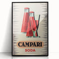 Vintage Campari Soda Poster - Classic Italian Advertising Art