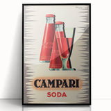 Vintage Campari Soda Poster - Classic Italian Advertising Art