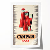 Vintage Campari Soda Poster - Classic Italian Advertising Art