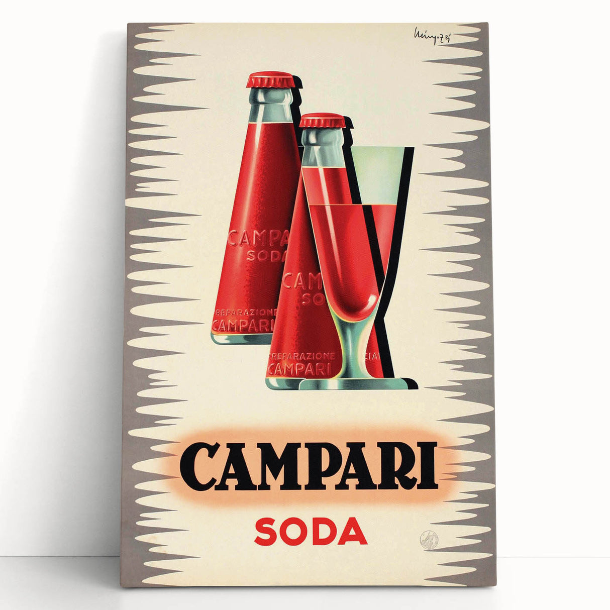 Vintage Campari Soda Poster - Classic Italian Advertising Art