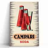 Vintage Campari Soda Poster - Classic Italian Advertising Art