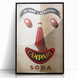 Vintage Campari Soda Poster - Classic Italian Advertising Art