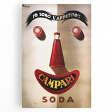Vintage Campari Soda Poster - Classic Italian Advertising Art