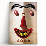 Vintage Campari Soda Poster - Classic Italian Advertising Art
