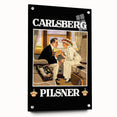 Vintage Carlsberg Pilsner Poster - Classic Beer Advertising Art