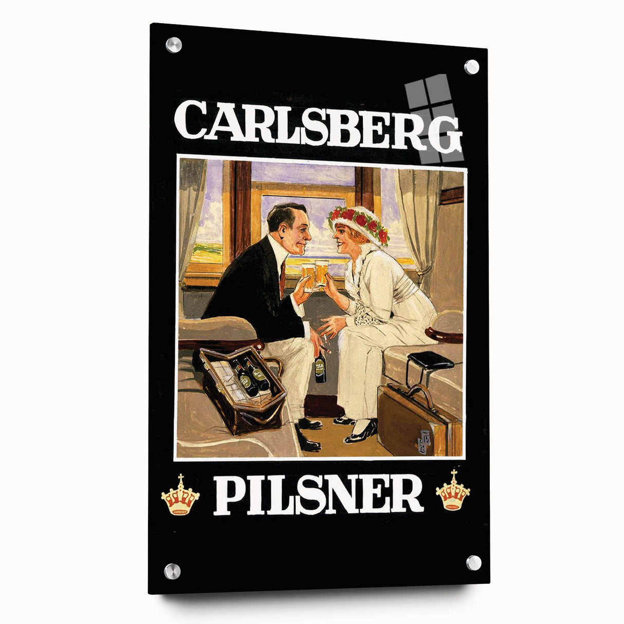 Vintage Carlsberg Pilsner Poster - Classic Beer Advertising Art