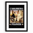 Vintage Carlsberg Pilsner Poster - Classic Beer Advertising Art