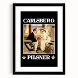 Vintage Carlsberg Pilsner Poster - Classic Beer Advertising Art