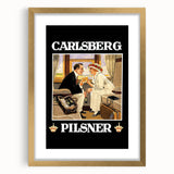 Vintage Carlsberg Pilsner Poster - Classic Beer Advertising Art