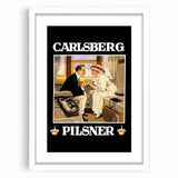 Vintage Carlsberg Pilsner Poster - Classic Beer Advertising Art