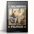 Vintage Carlsberg Pilsner Poster - Classic Beer Advertising Art