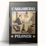 Vintage Carlsberg Pilsner Poster - Classic Beer Advertising Art