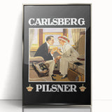 Vintage Carlsberg Pilsner Poster - Classic Beer Advertising Art