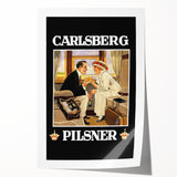 Vintage Carlsberg Pilsner Poster - Classic Beer Advertising Art