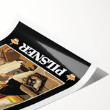 Vintage Carlsberg Pilsner Poster - Classic Beer Advertising Art