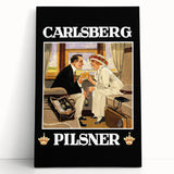 Vintage Carlsberg Pilsner Poster - Classic Beer Advertising Art