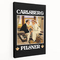Vintage Carlsberg Pilsner Poster - Classic Beer Advertising Art