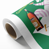 Vintage Cinzano Advertising Poster - Retro Zebra Wall Art