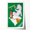 Vintage Cinzano Advertising Poster - Retro Zebra Wall Art