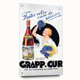 Vintage Grapp'Cur Advertising Poster - Retro Wine Wall Art